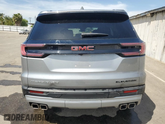 2025 GMC Acadia AWD Elevation z VIN 1GKENNRS6SJ209902, wystawiony jako Copart lot #52977065 z przebiegiem 1 540 mil mil oraz Czysty tytuł • Clean title. Historia ofert i sprzedaży dostępna na DreamBid. Obrazek 6.