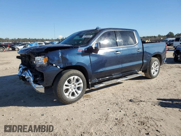 2023 Chevrolet Silverado 1500 LTZ with VIN 1GCUDGE89PZ129566, listed as a Copart auction lot 42540585 with 22,918 mi miles and Salvage Title. Bid and sale history available at carsss.com. Image 1.