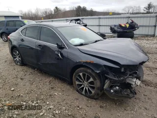 2016 Acura TLX V6 Tech with VIN 19UUB2F54GA009817, listed as a Copart auction lot 47186925 with 0 mi miles and Salvage Title. Bid and sale history available at carsss.com. Image 4.