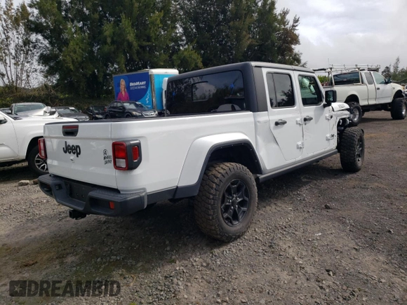 2021 Jeep Gladiator Sport S with VIN 1C6HJTAG9ML617423, listed as a Copart auction lot 56595205 with 13,250 mi miles and Salvage title. Bid and sale history available at DreamBid. Image 3.