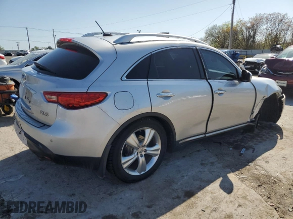 2010 Infiniti FX with VIN JN8AS1MW6AM851138, listed as a Copart auction lot 52698625 with 202,829 mi miles and Salvage title. Bid and sale history available at DreamBid. Image 3.