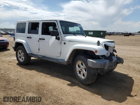 2014 Jeep Wrangler Unlimited Sahara with VIN 1C4BJWEG1EL210949, listed as a Copart auction lot 60977555 with 122,495 mi miles and Salvage title. Bid and sale history available at DreamBid. Image 4.