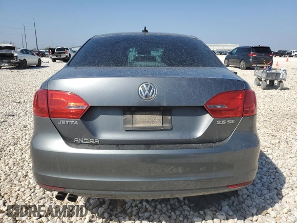 2012 Volkswagen Jetta Sedan SE w/Convenience & Sunroof with VIN 3VWDX7AJXCM323399, listed as a Copart auction lot 48966775 with 130,378 mi miles and Salvage Title. Bid and sale history available at carsss.com. Image 6.