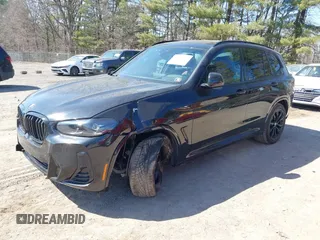 2023 BMW X3 xDrive30i with VIN 5UX53DP06P9R54010, listed as a IAAI auction lot 41790527 with 34,666 mi miles. Bid and sale history available at carsss.com. Image 2.