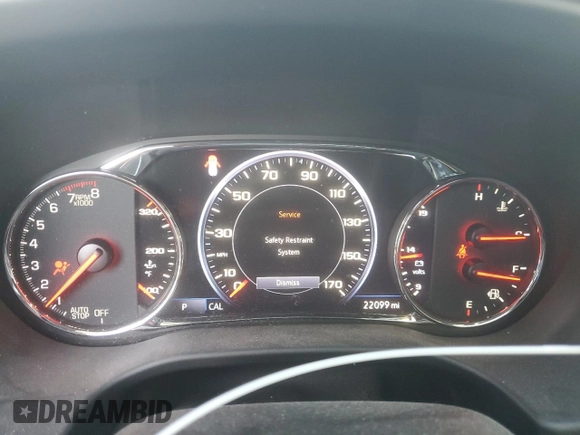 2023 GMC Acadia SLT with VIN 1GKKNULS3PZ249479, listed as a Copart auction lot 47813675 with 22,099 mi miles and Salvage Title. Bid and sale history available at DreamBid. Image 9.