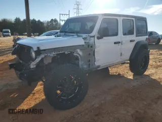 2020 Jeep Wrangler Unlimited Sport S z VIN 1C4HJXDG4LW296898, wystawiony jako Copart lot #45168915 z przebiegiem 110 079 mil mil oraz Szkoda całkowita • Salvage title. Historia ofert i sprzedaży dostępna na DreamBid. Obrazek 1.