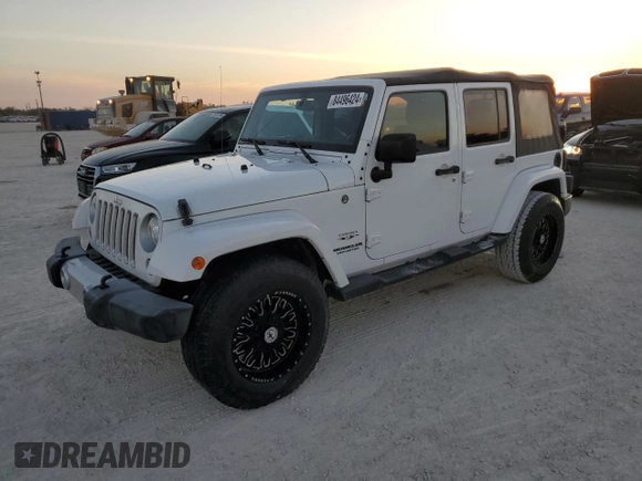 2017 Jeep Wrangler Unlimited Sahara with VIN 1C4BJWEG4HL701813, listed as a Copart auction lot 84496424 with 49,858 mi miles and Salvage title. Bid and sale history available at DreamBid. Image 1.