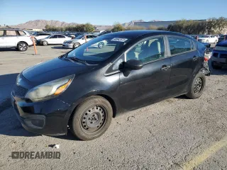 2013 Kia Rio LX with VIN KNADM4A38D6256604, listed as a Copart auction lot 46542975 with 134,470 mi miles and Salvage Title. Bid and sale history available at carsss.com. Image 1.