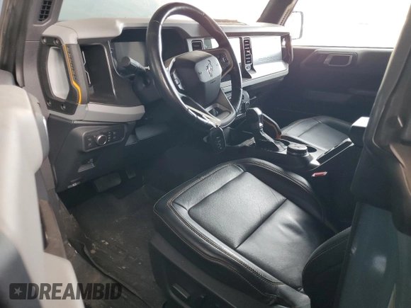 2021 Ford Bronco with VIN 1FMEE5DP4MLA90474, listed as a Copart auction lot 42542495 with 26,674 mi miles and Salvage Title. Bid and sale history available at DreamBid. Image 7.