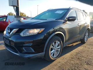 2015 Nissan Rogue SV with VIN KNMAT2MTXFP505183, listed as a IAAI auction lot 41878121 with 127,677 mi miles. Bid and sale history available at carsss.com. Image 2.
