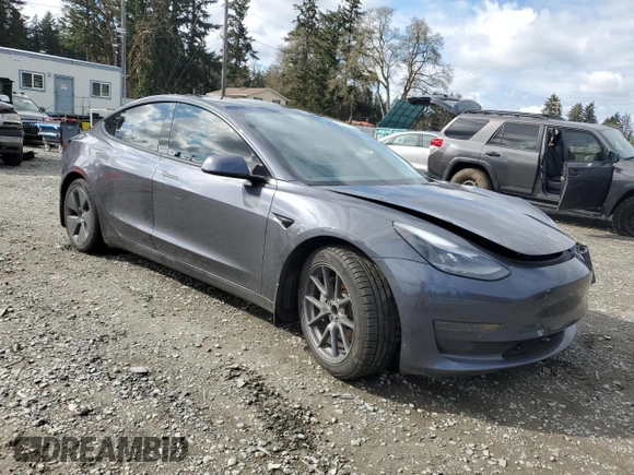 2021 Tesla Model 3 Standard Range Plus with VIN 5YJ3E1EA3MF017744, listed as a Copart auction lot 51513405 with 96,912 mi miles and Salvage Title. Bid and sale history available at carsss.com. Image 4.