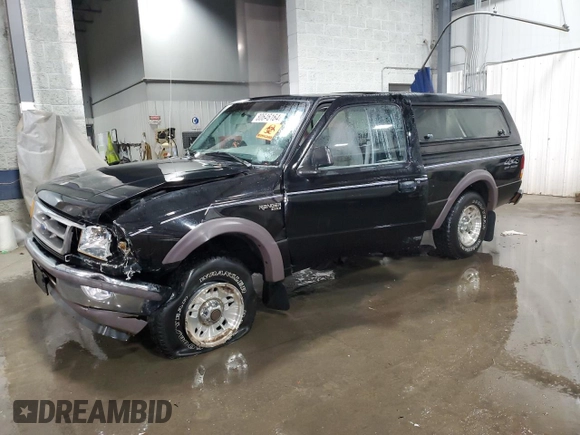 1997 Ford Ranger XLT with VIN 1FTCR11X9VTA43729, listed as a Copart auction lot 80646164 with 207,830 mi miles and Salvage title. Bid and sale history available at DreamBid. Image 1.