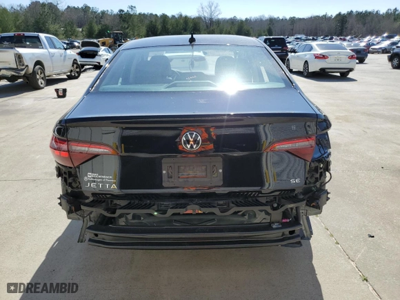 2024 Volkswagen Jetta SE with VIN 3VW7M7BU2RM076970, listed as a Copart auction lot 48889605 with 3,343 mi miles and Clean Title. Bid and sale history available at carsss.com. Image 6.