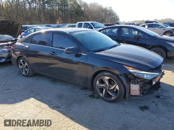 2021 Hyundai Elantra Limited with VIN 5NPLP4AG2MH030010, listed as a Copart auction lot 49038605 with 85,198 mi miles and Salvage Title. Bid and sale history available at DreamBid. Image 4.