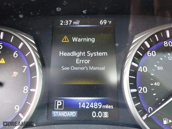 2015 Infiniti Q50 Premium with VIN JN1BV7APXFM331963, listed as a IAAI auction lot 41743215 with 142,489 mi miles. Bid and sale history available at carsss.com. Image 16.