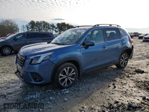 2022 Subaru Forester Limited with VIN JF2SKAPC9NH524329, listed as a Copart auction lot 87952205 with 34,990 mi miles and Salvage Title. Bid and sale history available at carsss.com. Image 1.