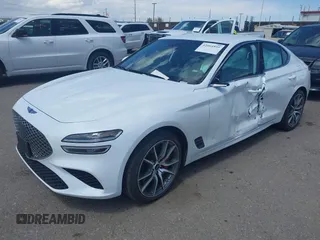 2025 Genesis G70 2.5T with VIN KMTG34SC6SU155525, listed as a IAAI auction lot 42064895 with 6,538 mi miles. Bid and sale history available at carsss.com. Image 18.
