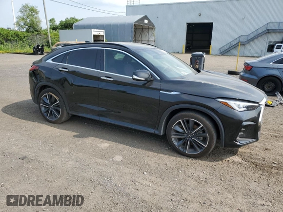 2022 Infiniti QX55 Sensory with VIN 3PCAJ5L30NF101911, listed as a Copart auction lot 65155474 with 57,589 mi miles and Salvage title. Bid and sale history available at DreamBid. Image 4.