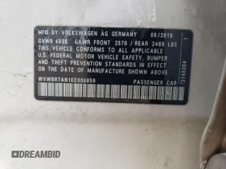2019 Volkswagen Arteon SE с VIN WVWBR7AN1KE000659, выставлен на аукционе Copart как лот 88701165 с пробегом 138 582 миль миль и Списание • Salvage title. История ставок и продаж доступна на DreamBid. Изображение 13.