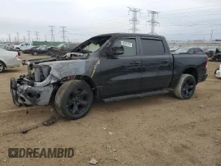 2019 Ram 1500 Big Horn/Lone Star with VIN 1C6SRFFT2KN637617, listed as a Copart auction lot 50555135 with 0 mi miles and Salvage Title. Bid and sale history available at carsss.com. Image 1.