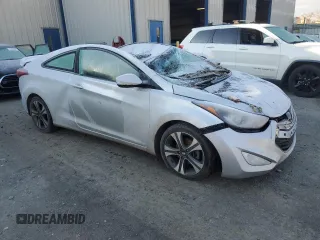 2014 Hyundai Elantra Coupe with VIN KMHDH6AH4EU024282, listed as a Copart auction lot 88841205 with 0 mi miles and Salvage Title. Bid and sale history available at carsss.com. Image 4.