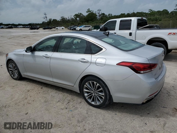 2017 Genesis G80 3.8L with VIN KMHGN4JE4HU195568, listed as a Copart auction lot 73215344 with 46,976 mi miles and Non Repairable. Bid and sale history available at carsss.com. Image 2.