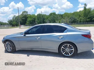 2018 Infiniti Q50 3.0t LUXE with VIN JN1EV7AP1JM361018, listed as a IAAI auction lot 39463706 with 45,648 mi miles. Bid and sale history available at carsss.com. Image 14.