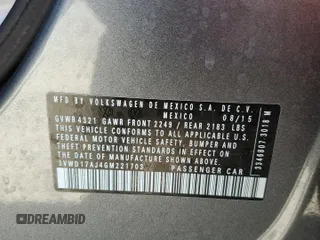 2016 Volkswagen Jetta Sport with VIN 3VWD17AJ4GM221703, listed as a Copart auction lot 63020575 with Not provided miles and Salvage title. Bid and sale history available at DreamBid. Image 13.