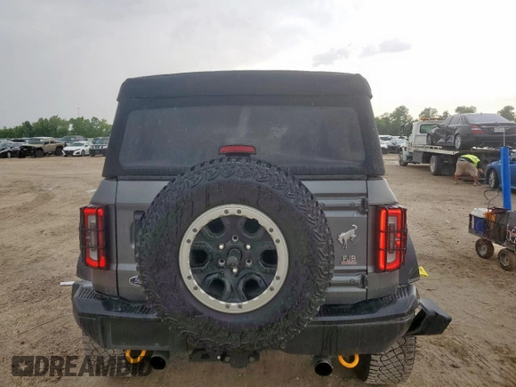 2022 Ford Bronco with VIN 1FMEE5DP7NLB74287, listed as a Copart auction lot 58905275 with 17,326 mi miles and Salvage title. Bid and sale history available at DreamBid. Image 6.