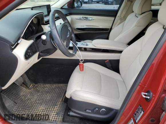 2022 Genesis GV70 2.5T with VIN KMUMADTB3NU035485, listed as a Copart auction lot 51646545 with 70,429 mi miles and Salvage Title. Bid and sale history available at DreamBid. Image 7.