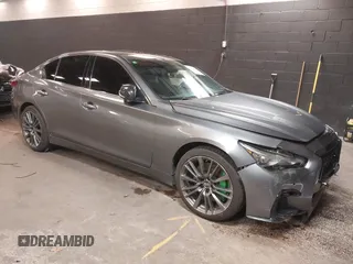 2018 Infiniti Q50 RED SPORT 400 with VIN JN1FV7AR9JM481784, listed as a IAAI auction lot 41774558 with 41,964 mi miles. Bid and sale history available at carsss.com. Image 1.