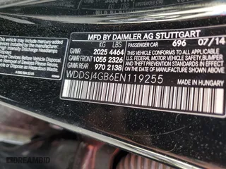 2014 Mercedes-Benz CLA-Class CLA 250 with VIN WDDSJ4GB6EN119255, listed as a Copart auction lot 43924145 with 92,784 mi miles and Salvage Title. Bid and sale history available at carsss.com. Image 12.