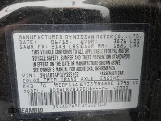 2018 Nissan Sentra SR with VIN 3N1AB7AP0JY332162, listed as a Copart auction lot 80702304 with 140,907 mi miles and Salvage Title. Bid and sale history available at DreamBid. Image 12.