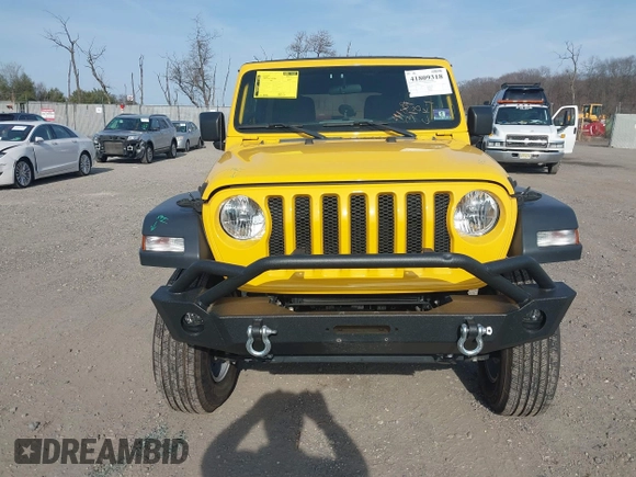 2019 Jeep Wrangler Unlimited Sport S with VIN 1C4HJXDG4KW579364, listed as a IAAI auction lot 41809318 with 22,370 mi miles and . Bid and sale history available at DreamBid. Image 12.