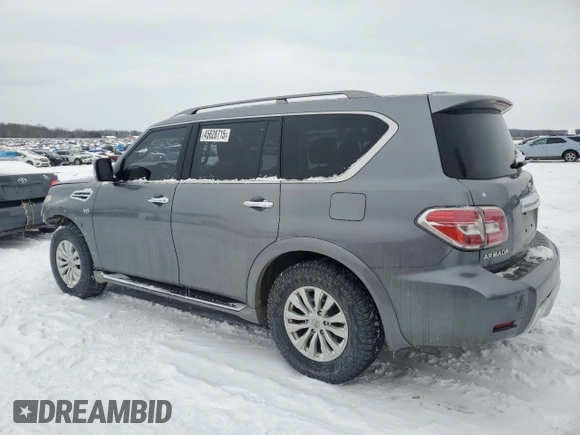 2017 Nissan Armada SV with VIN JN8AY2NC9H9505655, listed as a Copart auction lot 45628715 with 154,441 mi miles and Clean Title. Bid and sale history available at carsss.com. Image 2.