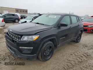 2020 Jeep Compass Sport with VIN 3C4NJCAB5LT224991, listed as a Copart auction lot 43574625 with 110,117 mi miles and Salvage title. Bid and sale history available at DreamBid. Image 1.