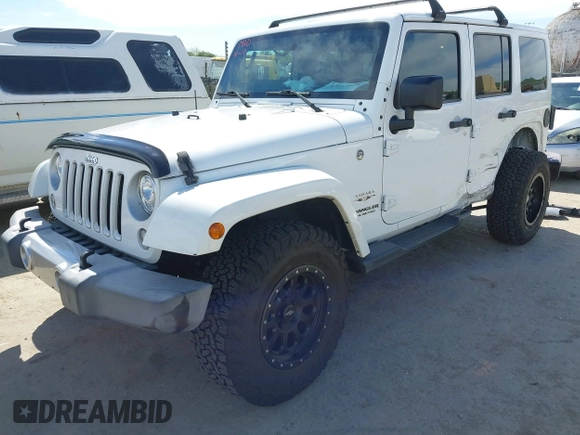 2017 Jeep Wrangler Unlimited Sahara with VIN 1C4BJWEG5HL588535, listed as a IAAI auction lot 42013571 with 70,012 mi miles. Bid and sale history available at carsss.com. Image 2.