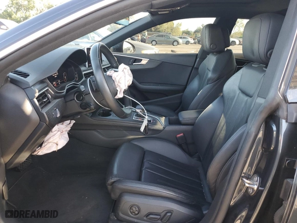 2018 Audi A5 Sportback Premium Plus with VIN WAUENCF57JA128868, listed as a Copart auction lot 52567125 with 50,601 mi miles and Clean Title. Bid and sale history available at carsss.com. Image 7.
