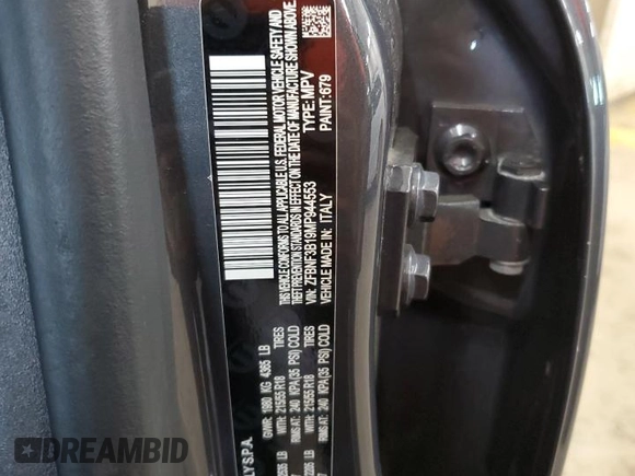 2021 FIAT 500X Trekking with VIN ZFBNF3B19MP944553, listed as a Copart auction lot 64754785 with 53,098 mi miles and Salvage title. Bid and sale history available at DreamBid. Image 14.