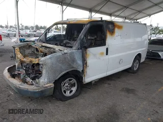2006 GMC Savana Cargo Van with VIN 1GTFG15X961128838, listed as a IAAI auction lot 41521596 with Not Provided miles. Bid and sale history available at carsss.com. Image 2.