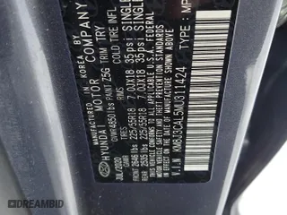 2021 Hyundai Tucson Limited with VIN KM8J3CAL5MU311424, listed as a Copart auction lot 44607105 with 43,373 mi miles and Non Repairable. Bid and sale history available at carsss.com. Image 14.