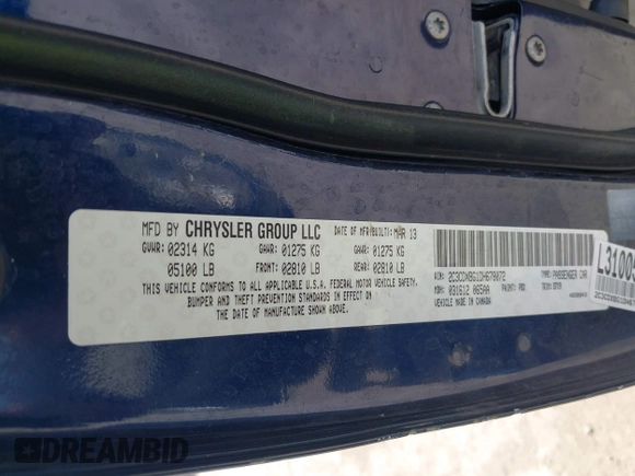 2013 Dodge Charger SE with VIN 2C3CDXBG1DH678072, listed as a IAAI auction lot 42177054 with 190,818 mi miles and . Bid and sale history available at DreamBid. Image 9.