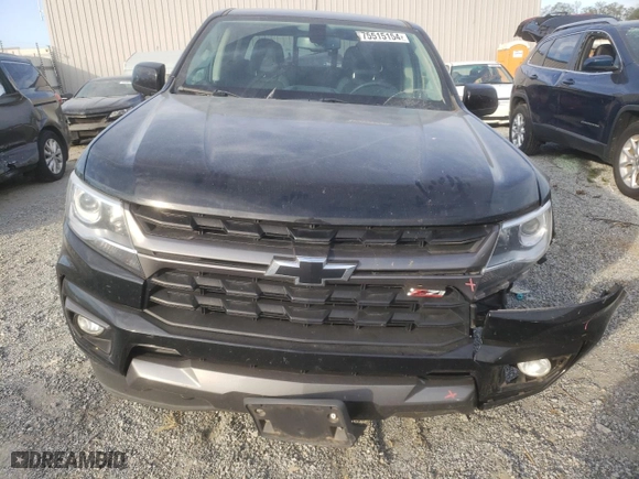 2021 Chevrolet Colorado 2WD Z71 with VIN 1GCGSDEN2M1243233, listed as a Copart auction lot 75515154 with 70,679 mi miles and Salvage Title. Bid and sale history available at carsss.com. Image 5.