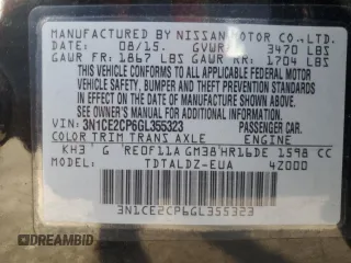 2016 Nissan Note S с VIN 3N1CE2CP6GL355323, выставлен на аукционе Copart как лот 59855485 с пробегом 142 329 миль миль и Списание • Salvage title. История ставок и продаж доступна на DreamBid. Изображение 12.