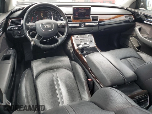 2012 Audi A8 with VIN WAURVAFD7CN026141, listed as a Copart auction lot 49532335 with 201,042 mi miles and Clean Title. Bid and sale history available at DreamBid. Image 8.