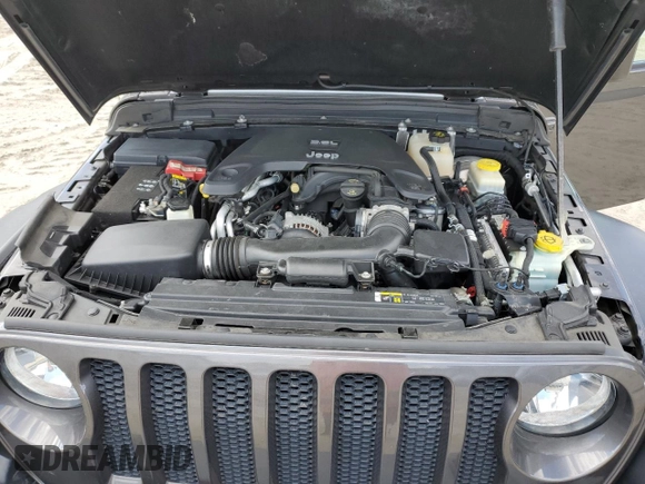 2019 Jeep Wrangler Unlimited Sport S with VIN 1C4HJXDG7KW670905, listed as a Copart auction lot 53114955 with 77,729 mi miles and Salvage title. Bid and sale history available at DreamBid. Image 13.