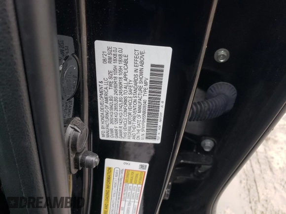 2022 Honda Pilot EX-L with VIN 5FNYF6H55NB009340, listed as a Copart auction lot 45136985 with 69,980 mi miles and Salvage Title. Bid and sale history available at carsss.com. Image 14.