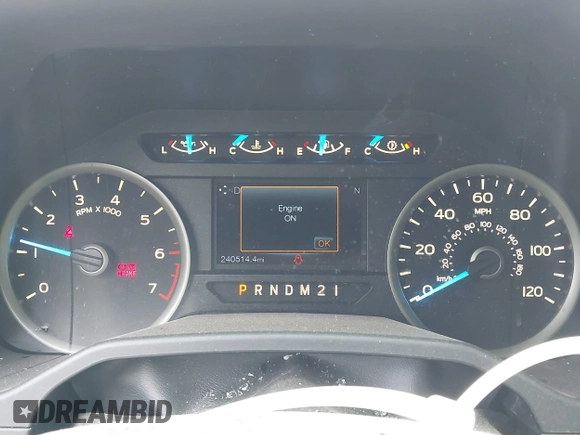 2015 Ford F-150 XL with VIN 1FTEW1CFXFFA01852, listed as a IAAI auction lot 42395926 with 240,514 mi miles and . Bid and sale history available at DreamBid. Image 7.