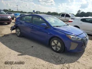 2019 Hyundai Ioniq Blue with VIN KMHC65LCXKU116568, listed as a Copart auction lot 62124295 with 93,204 mi miles and Salvage title. Bid and sale history available at DreamBid. Image 4.