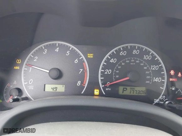 2010 Toyota Corolla with VIN 2T1BU4EE0AC392977, listed as a IAAI auction lot 40735837 with 177,306 mi miles. Bid and sale history available at carsss.com. Image 7.
